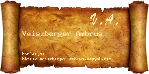 Veiszberger Ambrus névjegykártya